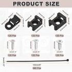 360pcs Mounts Base   360pcs 6  Cable Ties   360pcs M3 M4 M5 Screws  Black