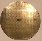 4  Gold Xerox Slc2dh Silicon Wafer Vintage 1980s Extremely Rare Beautiful Gold