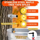 Maple Syrup Tree Tapping Kit With 5 Stainless Steel Maple Tap Spiles And Hook   