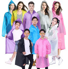 Unisex Adult Kids Raincoat Waterproof Rain Coat Hooded Jacket Poncho Rainwear
