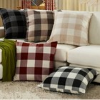 New Checked Tartan Cushion Cover Linen Pillow Case Sofa Home Decor 16 -24 