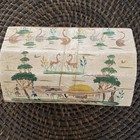 Vintage Benito Fosado Hand Painted Mexico Folk Art Wood Trinket Box Signed Rare