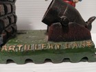 Vintage Cast Iron Artillery Bank Mechanical Coin Bank Works 