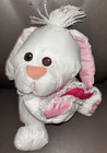 Fisher Price Puffalump Bunny Plush 9  White Valentine Rabbit  Hearts Vtg 1988