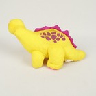 Vintage Fisher Price Puffalump Roar Brontosaurus Yellow Nylon Dinosaur Plush