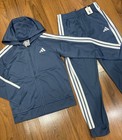 Adidas Youth Set Boys Jacket Hoodie Pants Tracksuit Size 10 12  14 16  18 20 New