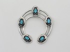 Sterling Silver   Kingman Turquoise Native American Handmade Navajo Pendant
