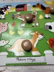 Melissa And Doug Wooden On The Farm Jumbo Knob Puzzle Animal Themed