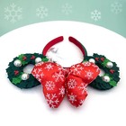 Disney Parks Wreath Bow Minnie Ears Christmas Holiday Mickey Mouse Headband 2021