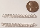 12 Pieces Vintage Sterling Silver Plated Steel 2 Inch Curb Chain Sections N285