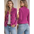 Willow Pink Textured Fringe Jacket     Boho Chic Statement Piece Size M