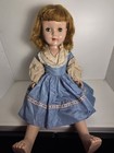 Large 24  Sweet Sue Doll Vintage 1950s Hard Plastic Redhead Original Blue Dress