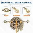 2 Set Chain And Binder Kit 1 2in-3 8in X 10 Ft G80 Chains Ratchet Load Binders