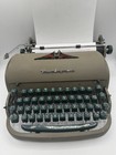 Vintage Remington Rand Portable Typewriter Green Keys Case Works Read