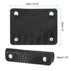 Luggage Handle Wrap  2 Pack Irregular Pattern Pu Handbag Grip With Clasp  Black
