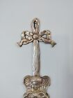 Vtg Brass Cherub Angel Wings Candle Holder Wall Candelabra  17 5  Chubby Cheeks