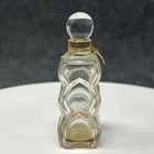 Vintage Caron Parfum Mini Perfume Bottle Art Deco Tiered Glass Ball Stopper