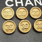 10 Chanel Buttons Cc Logo Gold 21mm Metal Vintage