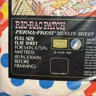 1970s Vintage Sears  ric-rac Patch     Full Size Bed Flat Sheets New
