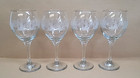 Set Of 4 Arby s Etched Winter White Frosted Pine Tree Wine Glasses W gold Rim