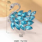 Elegant Swan Brooch   black Crystal Rhinestone Pin   Sparkly Bird Jewelry Gift