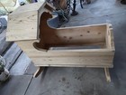 Vintage Wooden  Baby Cradle Human Size   rocker crib   