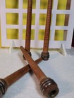 Lot Of 4 Textile Mill Wooden Vintage Spools Bobbin  Primitive Lot Decor 7 5 