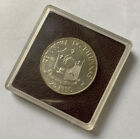 1982 Marcos   Reagan Philippines 25 Piso Silver Coin W  Plastic Case Unc Km 235