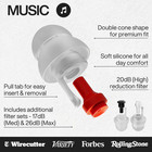 Music - Concert Ear Plugs - Earplugs For Noise Reduction Up To 26db - High Fidel