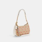 Coach Teri Shoulder Bag In Signature Canvas With Heart Print New Fast Shipping