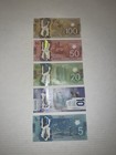 Bank Of Canada Frontier Series 2011-2018  100  50  20  10  5 Dollar Mint Unc Set