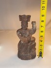 Antique Chinese Statue Wooden Carved Temple Figure 9-1 4 Tall Certified 100  Yea