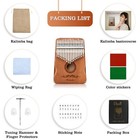 Kalimba Thumb Piano 17 Keys  Finger Musical Instruments  Mbira Brown