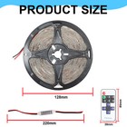 3528 Smd Bright White Waterproof Flexible Strip Light With Tape 12v 5m 16 4ft