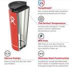 Vacuum Insulated Wide Mouth Stainless Steel Water Bottle With Flex Cap  20 Oz
