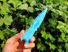 Turquoise Glass Arrowhead 4-6  Spear Point Primitive Collectible Decor