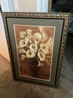 Vintage Art Calla Lily Framed In A Gilt Gold Portrait Style 80   s