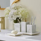 Sferra Pietra Marble Storage Tray White   Silver   109 00