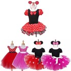 Toddler Girl Cartoon Costume Polka Dots Tutu Dress Princess Birthday Party Cloth