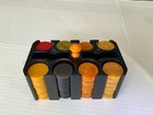Vintage Rare Satin Black Catalin bakelite Poker Chip Caddy W 200 Rare Color Chip