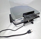 Vtg Waffle Iron General Electric A2g48t Grill Chrome 9    Square Works Clean Guc
