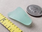 Genuine Pure Beach Sea Glass Surf Tumbled Seafoam Light Green Foam Pendant V7