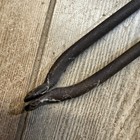 Antique Cast Iron   Brass Fire Tongs Coal Log Fireside Fireplace 21 