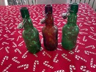 Grolsch Beer Bottles 2 Green 1 Brown Glass Porcelain Flip Swing Top Germany 3