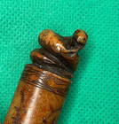 Vintage Chinese Carved Soapstone Seal Chop Year Of The Snake Zodiac Stamp