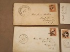 Lot Of 13 Civil War Era Thru 1880s Envelope Covers Stamps Fancy Cancels New York