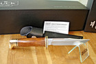 Nib Buck Knife 117 Brahma Bcci Ironwood Burl Handle 420hc Blade Leather Sheath
