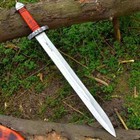 Hand Forged Carbon Steel Viking Sword Sharp Battle Ready Medieval Sword scabbard