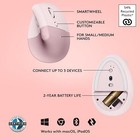 Logitech Lift Vertical Ergonomic Bluetooth Wireless Mouse - Rose