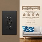 10pack 4 8a Usb C Outlet Pd 24w Power Delivery Receptacle 20 Amp  125 Volt black